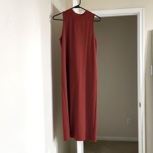 Lulu’s Mock Neck Button Back Midi Dress Size S